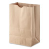 Grocery Paper Bags, 1/6 Bbl Size, 40# Basis Weight, 12" x 7" x 17", Kraft, 400/Bundle