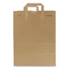 Grocery Paper Bags, 1/6 Bbl Size, 70# Basis Weight, Flat Handles, 12" x 7" x 16.25", Kraft, 300/Bundle