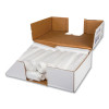 Low-Density Commercial Can Liners, 16 Gal, 0.5 Mil, 24" x 32", White, Interleaved Roll, 50 Bags/Roll, 10 Rolls/Carton