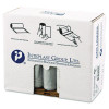 Low-Density Commercial Can Liners, 30 Gal, 0.58 Mil, 30" x 36", Clear, Interleaved Roll, 25 Bags/Roll, 10 Rolls/Carton