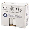 Low-Density Commercial Can Liners, 30 Gal, 0.8 Mil, 30" x 36", White, Interleaved Roll, 25 Bags/Roll, 8 Rolls/Carton