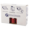 Low-Density Commercial Can Liners, Infectious Waste Biohazard, 45 Gal, 1.3 Mil, 40" x 46", Red, Interleaved, 20/Rl, 5 Rl/Ct