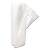 Low-Density Commercial Can Liners, 45 Gal, 0.8 Mil, 40" x 46", White, Interleaved Roll, 25 Bags/Roll, 4 Rolls/Carton