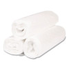 Low-Density Commercial Can Liners, 45 Gal, 0.7 Mil, 40" x 46", White, Interleaved Roll, 25 Bags/Roll, 4 Rolls/Carton