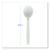 Heavyweight Polypropylene Cutlery, Soup Spoon, Plastic, White, 1,000/Carton