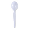 Heavyweight Polystyrene Cutlery, Soup Spoon, Plastic, White, 1,000/Carton