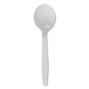 Mediumweight Polystyrene Cutlery, Soup Spoon, Plastic, White, 1,000/Carton