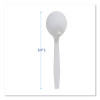 Mediumweight Polystyrene Cutlery, Soup Spoon, Plastic, White, 1,000/Carton