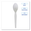 Heavyweight Polystyrene Cutlery, Spoon, Plastic, White, 1,000/Carton
