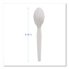 Heavyweight Polystyrene Cutlery, Spoon, Plastic, White, 1,000/Carton