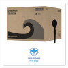 Heavyweight Polystyrene Cutlery, Spoon, Plastic, Black, 1,000/Carton