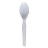Mediumweight Polystyrene Cutlery, Spoon, Plastic, White, 100/Box, 10 Boxes/Carton