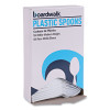 Mediumweight Polystyrene Cutlery, Spoon, Plastic, White, 100/Box, 10 Boxes/Carton