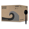 Heavyweight Wrapped Polypropylene Cutlery, Soup Spoon, Plastic, Black, 1,000/Carton