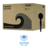 Heavyweight Wrapped Polystyrene Cutlery, Soup Spoon, Plastic, Black, 1,000/Carton