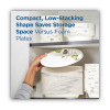 Pathways Soak Proof Shield Heavyweight Paper Plates, Wisesize, 10.13" Dia, Green/Burgundy, 500/Carton