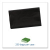 Total Recycled Content Plastic Trash Bags, 10 Gal, 1 Mil, 24" x 24", Black/Brown, 250/Carton