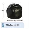Total Recycled Content Plastic Trash Bags, 33 Gal, 1.5 Mil, 33" x 40", Black/Brown, 100/Carton
