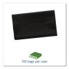 Total Recycled Content Plastic Trash Bags, 33 Gal, 1.5 Mil, 33" x 40", Black/Brown, 100/Carton