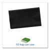 Total Recycled Content Plastic Trash Bags, 60 Gal, 1.5 Mil, 36" x 58", Black/Brown, 100/Carton