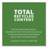 Total Recycled Content Plastic Trash Bags, 60 Gal, 1.5 Mil, 38" x 60", Black/Brown, 100/Carton