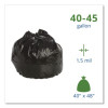 Total Recycled Content Plastic Trash Bags, 45 Gal, 1.5 Mil, 40" x 48", Black/Brown, 100/Carton