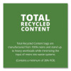 Total Recycled Content Plastic Trash Bags, 45 Gal, 1.5 Mil, 40" x 48", Black/Brown, 100/Carton