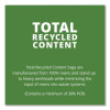 Total Recycled Content Plastic Trash Bags, 56 Gal, 1.5 Mil, 43" x 49", Black/Brown, 100/Carton
