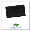 Total Recycled Content Plastic Trash Bags, 65 Gal, 1.5 Mil, 50" x 51", Black/Brown, 100/Carton