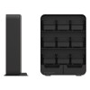 Baggy Nine-Drawer Tea Bag And Accessory Holder, 10.24 x 4.33 x 13.11, Black