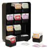 Baggy Nine-Drawer Tea Bag And Accessory Holder, 10.24 x 4.33 x 13.11, Black