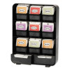 Baggy Nine-Drawer Tea Bag And Accessory Holder, 10.24 x 4.33 x 13.11, Black