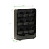 Baggy Nine-Drawer Tea Bag And Accessory Holder, 10.24 x 4.33 x 13.11, Black