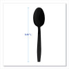Heavyweight Polypropylene Cutlery, Spoon, Plastic, Black, 1,000/Carton