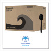 Heavyweight Polypropylene Cutlery, Spoon, Plastic, Black, 1,000/Carton