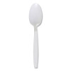 Heavyweight Polypropylene Cutlery, Spoon, Plastic, White, 1,000/Carton