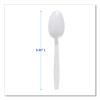 Heavyweight Polypropylene Cutlery, Spoon, Plastic, White, 1,000/Carton