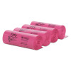 Feminine Hygiene Sanitary Disposal Bags, 4" x 4" x 10", Pink/Black, 150 Bags/Roll, 4 Rolls/Carton