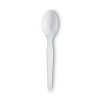 Plastic Cutlery, Heavyweight Spoon, White, 100/Box