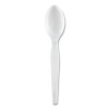 Plastic Cutlery, Heavyweight Spoon, White, 1,000/Carton