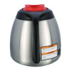Decaf Thermal Carafe, 64 Oz, Stainless Steel/Black/Orange