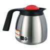 Decaf Thermal Carafe, 64 Oz, Stainless Steel/Black/Orange
