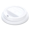 Traveler Cappuccino Style Dome Lid, Fits 10 Oz Hot Cups, Plastic, White, 100/Pack, 10 Packs/Carton