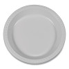 Plastic Dinnerware, Plates, 10.25" Dia, White, 125/Pack