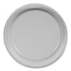Plastic Dinnerware, Plates, 10.25" Dia, White, 125/Pack