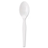 Individually Wrapped Mediumweight Polystyrene Cutlery, Spoon, Plastic, White, 1,000/Carton