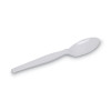 Individually Wrapped Mediumweight Polystyrene Cutlery, Spoon, Plastic, White, 1,000/Carton