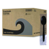 Heavyweight Wrapped Polypropylene Cutlery, Spoon, Plastic, Black, 1,000/Carton