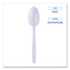 Heavyweight Wrapped Polypropylene Cutlery, Spoon, Plastic, White, 1,000/Carton