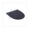 Disposable Urinal Floor Mat 2.0, Shield-Shaped, Black/Gray Slip-Resistant Surface, 17.5" x 20", 6/Carton